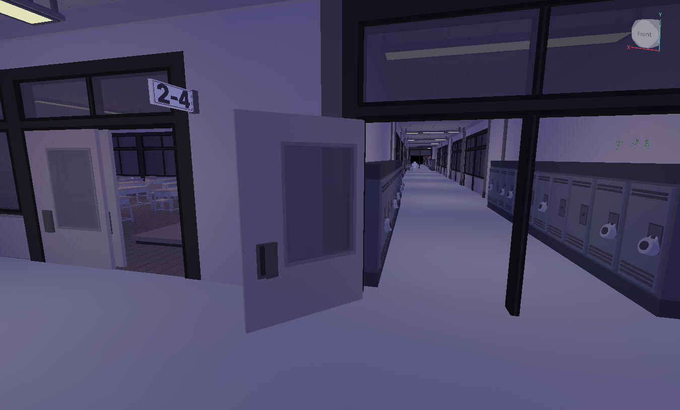 The interior of a Japanese styled school. Currently unfinished.