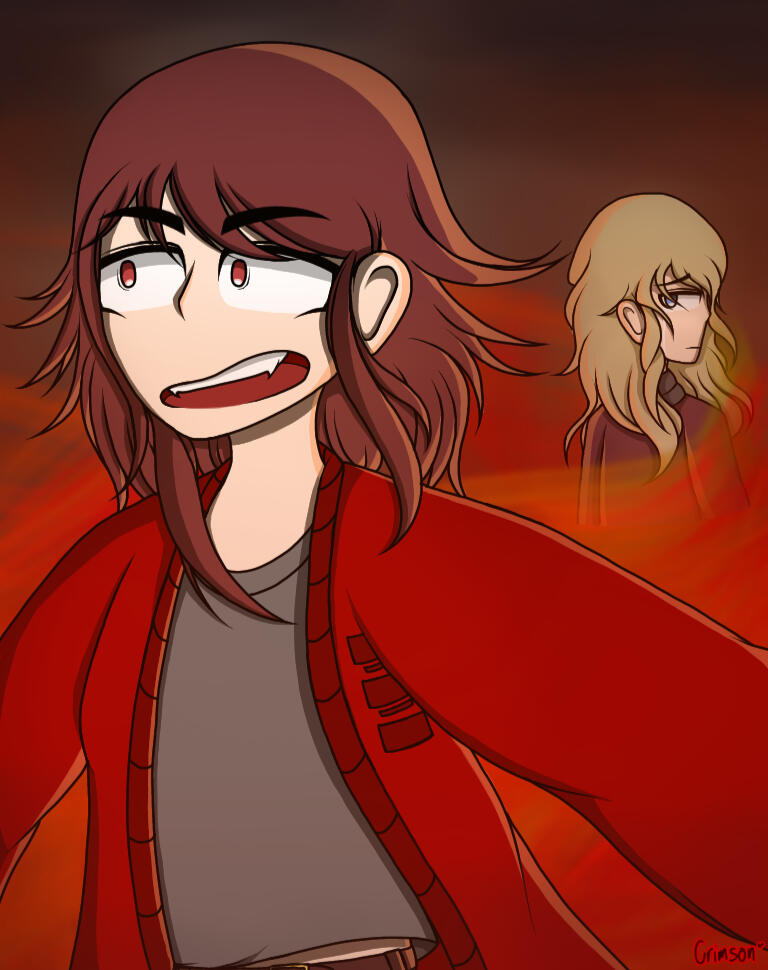 Art of Shamira and Tsuki. Digital. (WillowOkami's Characters)