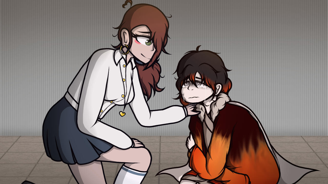 Art of Morishiro and Muzayu in DR: Worlds Collide. Digital.